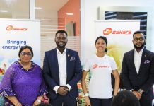 Sahara Group Moves To Boost Achievement Of SDGs 4, 5 And 10 In Africa (l-r) Deputy National Coordinator, Ghana School Feeding Programme, Mrs. Gertrude Quashigah, Manager, Sahara Foundation, Oluseyi Ojurongbe, Film maker & Girl Education Advocate, Zuriel Oduwole and Country Manager, Sahara Group (Ghana), Tosin Etomi photographed at the unveiling of Zuriel Oduwole as Sahara Girl Education Ambassador in Accra, Ghana.