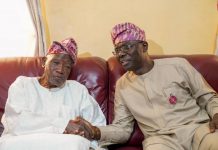 Sanwo-Olu Visits Jakande, Secures His Blessings Alhaji Jakande (left) and Sanwo-Olu during the meeting yesterday