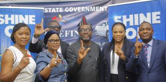 Brand PR/Internal Comms. & Sponsorships Manager, Sandra Amachree, Special Adviser to the Lagos State Governor on Arts and Culture, Hon. Adebimpe Akinsola, Music Artiste, Mr P, Lagos State Commissioner for Tourism, Arts and Culture, Mr. Steve Ayorinde, Brand Manager, Star Lager Beer, Onyebuchi Nwangwu and Head of Media and Brand PR, Nigerian Breweries Plc, Mr Wasiu Abiola at the 2018 One Lagos Fiesta Press Briefing in Lagos recently.