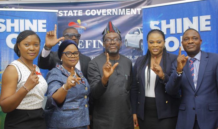 Brand PR/Internal Comms. & Sponsorships Manager, Sandra Amachree, Special Adviser to the Lagos State Governor on Arts and Culture, Hon. Adebimpe Akinsola, Music Artiste, Mr P, Lagos State Commissioner for Tourism, Arts and Culture, Mr. Steve Ayorinde, Brand Manager, Star Lager Beer, Onyebuchi Nwangwu and Head of Media and Brand PR, Nigerian Breweries Plc, Mr Wasiu Abiola at the 2018 One Lagos Fiesta Press Briefing in Lagos recently.