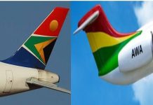 SAA partners AWA On Flight To Washington Via Accra