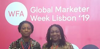 Folake Ani-Mumuney and Ediri Ose Ediale; respectively President and Executive Secretary of the Advertisers Association of Nigeria (ADVAN) at the World Federation of Advertisers conference in Lisbon, Portugal.