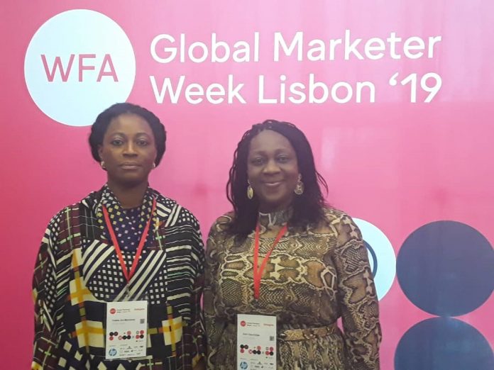 Folake Ani-Mumuney and Ediri Ose Ediale; respectively President and Executive Secretary of the Advertisers Association of Nigeria (ADVAN) at the World Federation of Advertisers conference in Lisbon, Portugal.