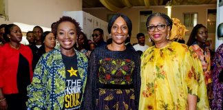 L – R: Mrs. Yewande Zaccheaus, Chief Executive Officer, Eventful Nigeria Limited and convener of the Fashion Souk; Her Excellency Mrs. Dolapo Osinbajo, Wife of the Vice President, Federal Republic of Nigeria and Mrs. Ibukun Awosika, Chairman, First Bank of Nigeria Limited at the Fashion Souk, recently held in Lagos.