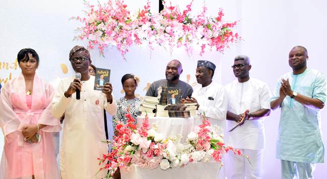 image003 L-R: Mother of the Author, Ifeoma Mbonu; Governor of Lagos State Babajide Sanwo-Olu ; Author of Father’s Will, Munachi Mbonu ; President Frot Group and Publisher of the book, Frank Momoh; Member, Board of Trustees, Anyiam-Osigwe Foundation, George Anyiam-Osigwe ; Principal Partner, J&G Attorney, Norrison Quakers, and Deputy Commissioner of Police & Commander Inspector General Response Team (IRT) Abba Kyari, at the launch of Munachi’s book titled: ‘‘Father’s Will’’, in Lagos